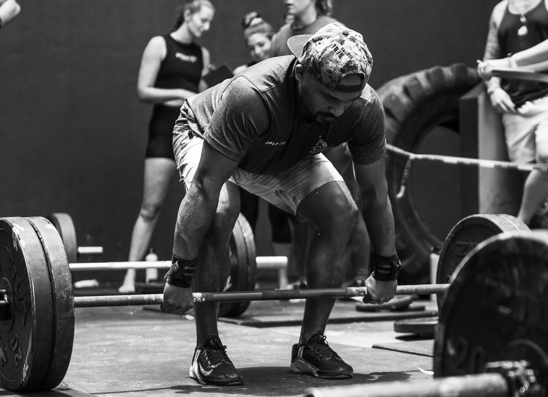 Nirash preparing for a heavy deadlift